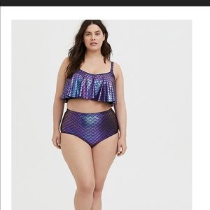 Torrid size 2 two piece mermaid swim suit NWT
